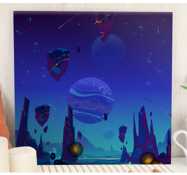 Tableau enfants scène d'aventure cosmique - TenStickers