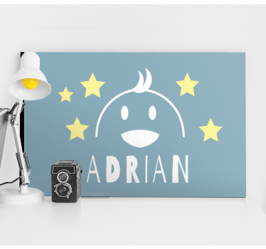 Tableau enfants visage de personnage joyeux - TenStickers