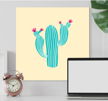Tableau fleurs et plantes cactus avec fleurs - TenStickers