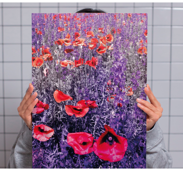 Tableau fleurs et plantes champ de coquelicots lumineux - TenStickers
