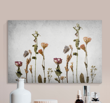 Tableau fleurs et plantes composition de fleurs séchées - TenStickers