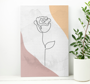 Tableau fleurs et plantes contours de roses élégantes - TenStickers