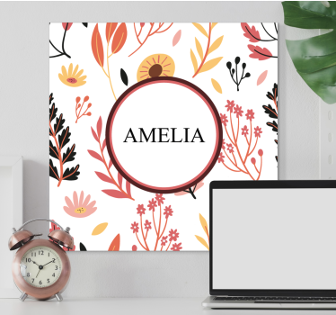 Tableau fleurs et plantes design floral personnalisé - TenStickers