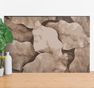 Tableau fleurs et plantes feuilles botaniques superposées - TenStickers