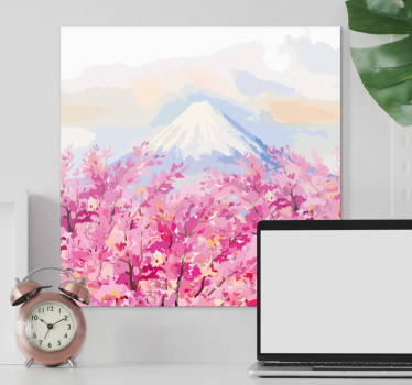 Tableau fleurs et plantes fleur de cerisier du fuji - TenStickers
