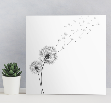 Tableau fleurs et plantes graines de pissenlit en vol - TenStickers