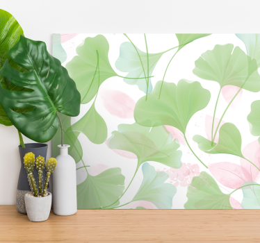 Tableau fleurs et plantes motif feuille de ginkgo - TenStickers