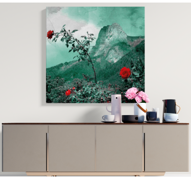 Tableau paysages rosier des montagnes - TenStickers