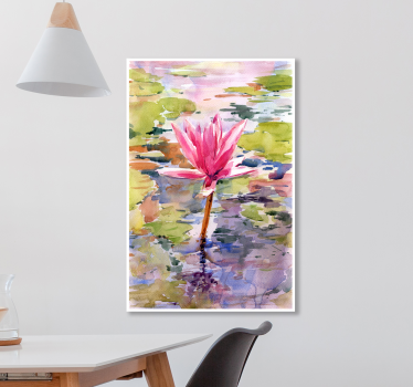 Tableau fleurs et plantes sérénité de la fleur de lys - TenStickers