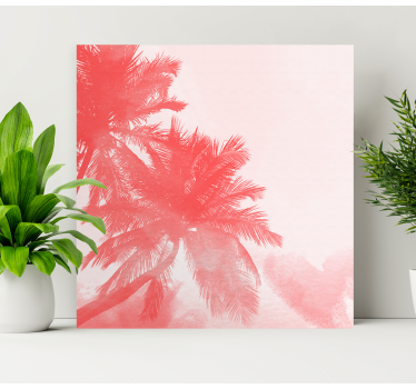 Tableau fleurs et plantes silhouette de palmier - TenStickers
