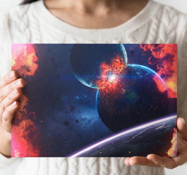 Tableau fleurs Événement de collision céleste - TenStickers