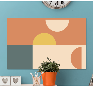 Tableau forme géométrique Demi-cercles et rectangles - TenStickers