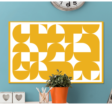 Tableau forme géométrique Formes d'art sticker jaune - TenStickers