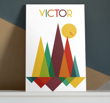 Tableau formes géométriques paysage géométrique de victor - TenStickers