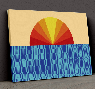 Tableau vintage reflet du coucher du soleil - TenStickers