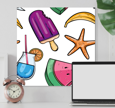 Tableau fruits délices estivaux inspirés des fruits - TenStickers