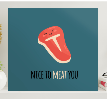 Tableau fruits sourire de steak heureux - TenStickers