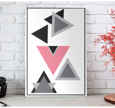 Tableau géométrique arrangement de triangles abstraits - TenStickers