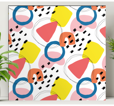Tableau géométrique formes abstraites colorées - TenStickers