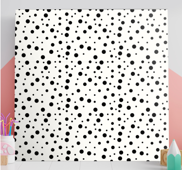 Tableau géométrique motif à pois monochrome - TenStickers