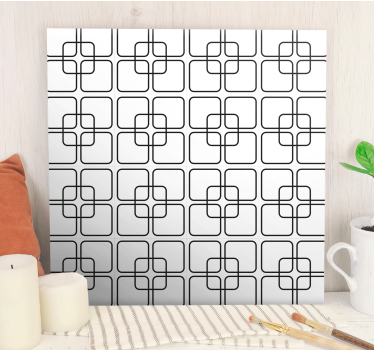 Tableau géométrique motif carré complexe - TenStickers