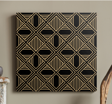 Tableau géométrique motif géométrique doré - TenStickers