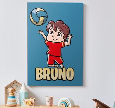 Tableau ados garçon actif avec volley-ball - TenStickers