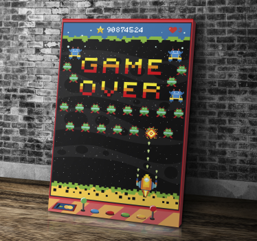 Cadre jeux vidéo Écran d'arcade 8 bits - TenStickers