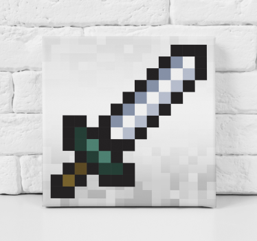 Tableau jeux vidéo épée pixelisée - TenStickers