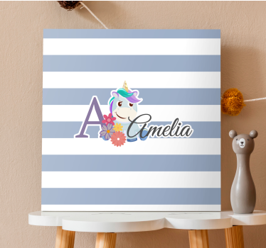 Tableau licorne design personnalisé - TenStickers