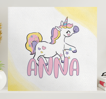 Tableau licorne personnage licorne heureux - TenStickers