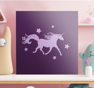 Tableau licorne silhouette de licorne majestueuse - TenStickers