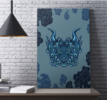 Tableau mandala inspiré par le dragon - TenStickers