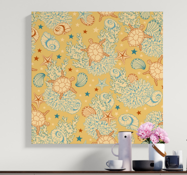 Tableau mer motif tortues marines - TenStickers
