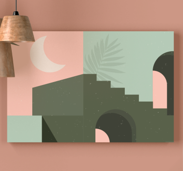 Tableau moderne abstraction architecturale - TenStickers