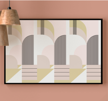 Tableau moderne arches géométriques abstraites - TenStickers