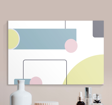 Tableau moderne composition géométrique abstraite - TenStickers