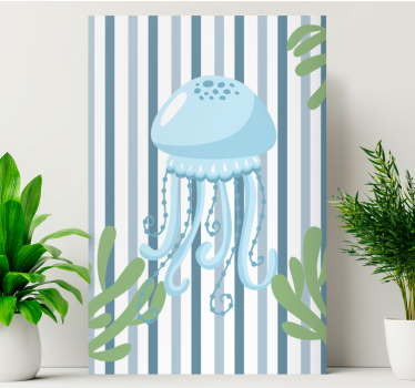 Tableau moderne design méduse élégant - TenStickers