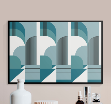 Tableau moderne formations architecturales géométriques - TenStickers
