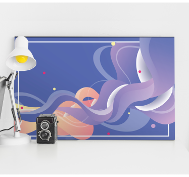 Tableau moderne formes abstraites fluides - TenStickers