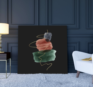 Tableau moderne formes de pierres abstraites - TenStickers