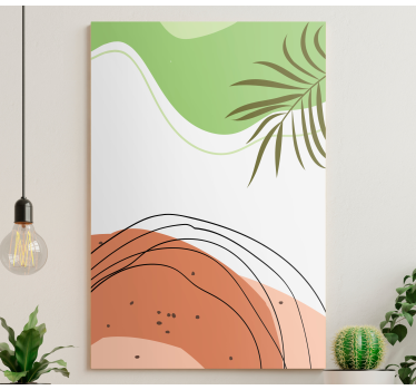 Tableau moderne formes tropicales abstraites - TenStickers