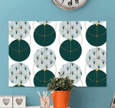Tableau moderne motif éventail géométrique - TenStickers