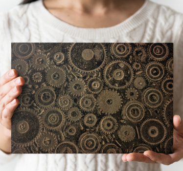 Tableau moderne motifs d'engrenages complexes - TenStickers