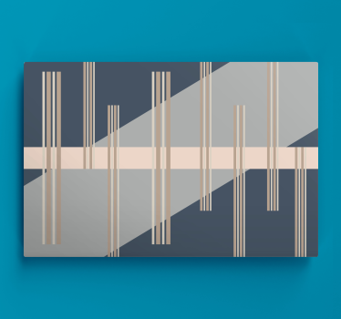 Tableau moderne structure de lignes géométriques - TenStickers