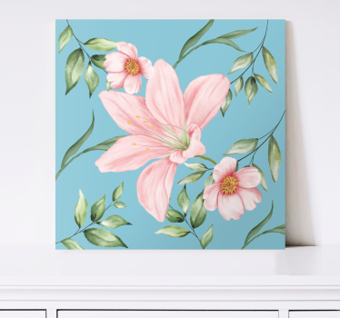Tableau motif romantique fleurs style vintage - TenStickers