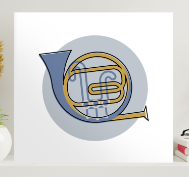 Tableau musique contour de cor français - TenStickers