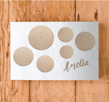 Tableau ornemental cercles texturés naturels - TenStickers
