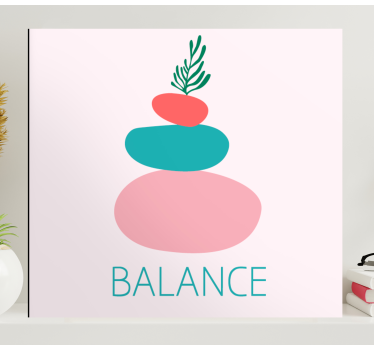 Tableau ornemental empilement de pierres équilibrées - TenStickers