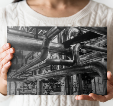 Tableau ornemental réseau de tuyaux industriels - TenStickers